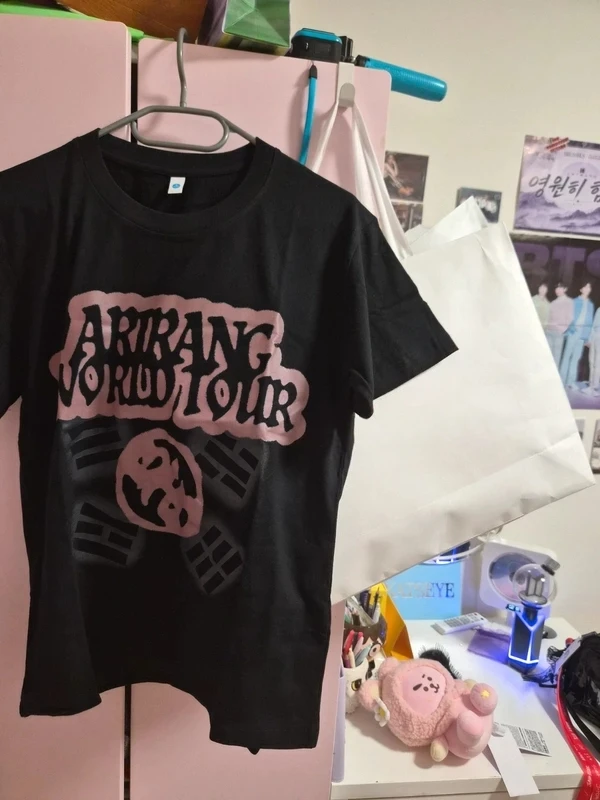 Summer High-Quality Men Women Oversized Family Matching Tshirt 2026 BTS World Tour Tour Print Pattern 100%Cotton Unisex T-shirt