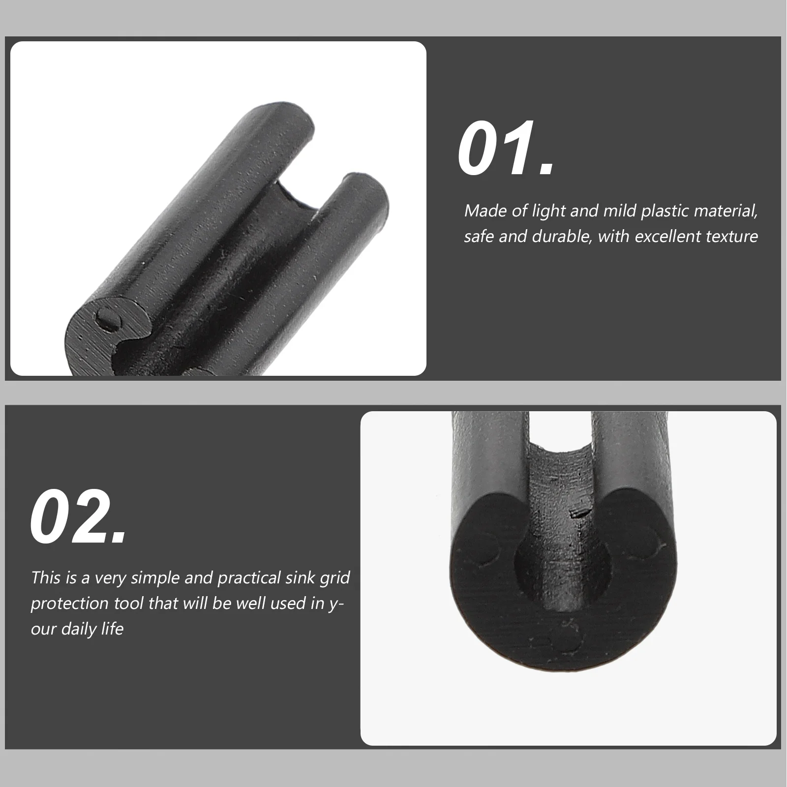 100 قطعة المضادة للانزلاق وسادة شبكة أقدام بلاستيكية ل بالوعة المطبخ استنزاف غطاء أرفف بالوعة سلك واقية رف قدم دائم مقاوم للماء #2