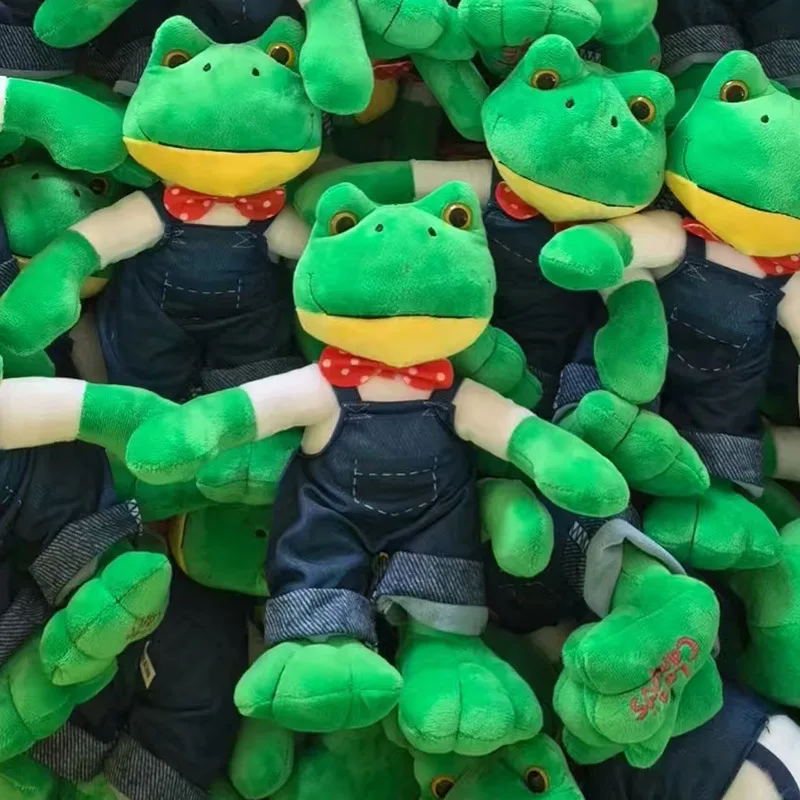 

Милая плюшевая кукла-лягушка с волшебным выражением, мягкая игрушка в виде животного с длинными ножками для девочек, мультяшная тема, подарок на день рождения высокого качества