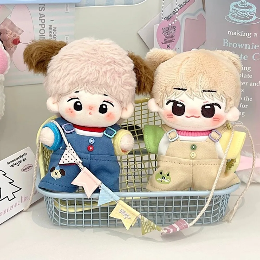 

Комплект из 2 предметов: брюки на лямках и одежда для кукол 10/20 см, хлопковый наряд, модная одежда для кукол 20 см, хлопковая одежда с мультяшным рисунком, мини-одежда для кукол 10 см, подарок