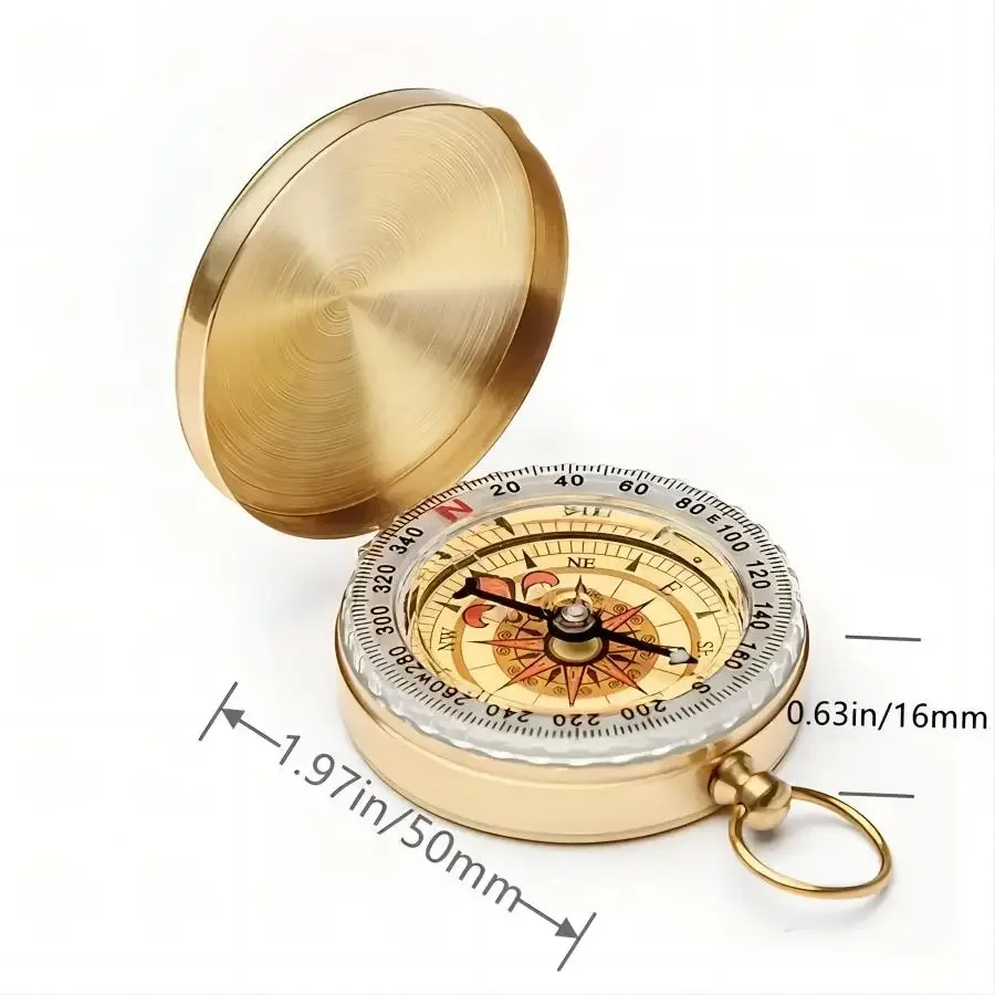 Compass Hiking Backpacking Camping Boating Survival Compass,Metal Pocket Watch Style Compass for Scout Activities Hiker Camper