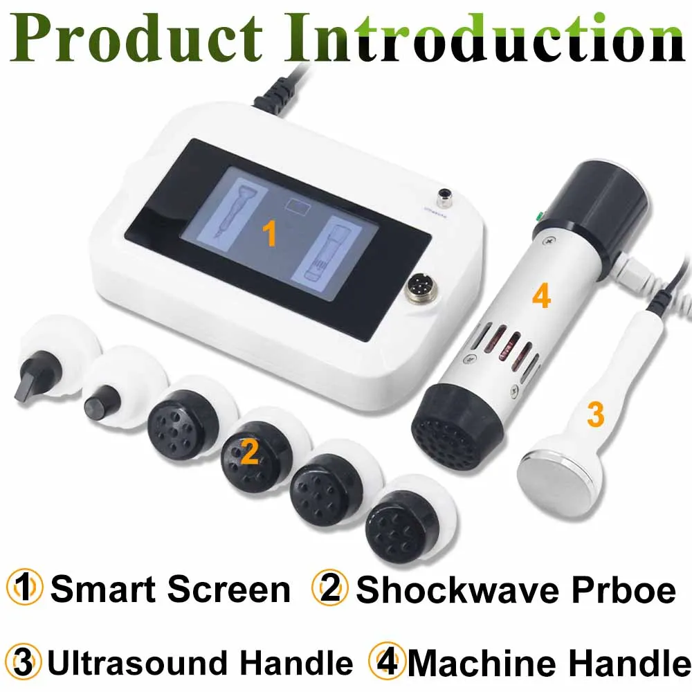 Shockwave Therapy Machine For Pain Relief Body Massage 300MJ Shock Wave Instrument With 7 Heads 1mhz Ultrasound Device view 3