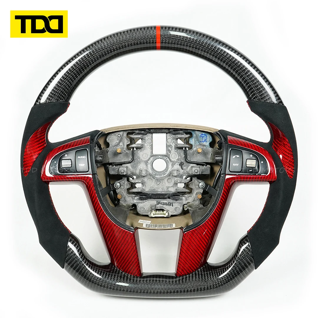 TDD Motors Customized 100% Real Carbon Fiber Leather Alcantara Race Steering Wheel for Holden Buick