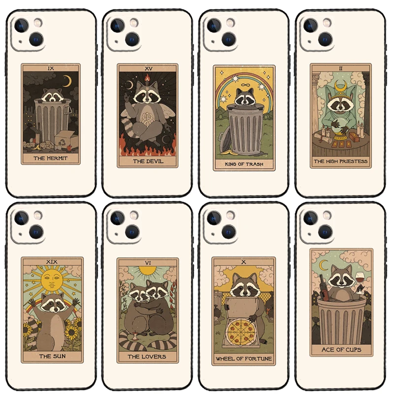 Raccoon Art Tarot Case For Samsung Galaxy A54 A34 A14 A56 A36 A16 A06 A13 A53 A12 A22 A32 A52 A35 A17 A15 A55
