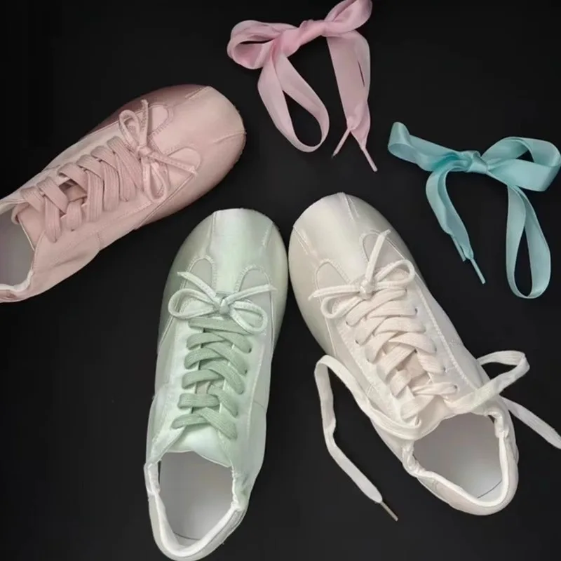 New Ballet Dance Bow Ballet Flat Shoes Bowknot Flat Bottom Dance Shoes Soft Flats Little White Shoes Sneakers Casual Shoe