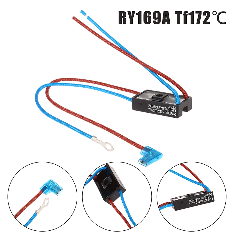 1PC 4-Wire Thermal Fuse 250V 10A Thermal Cutoff JY169A Tf172℃ Temperature Control Fuse For Midea Pressure Cooker