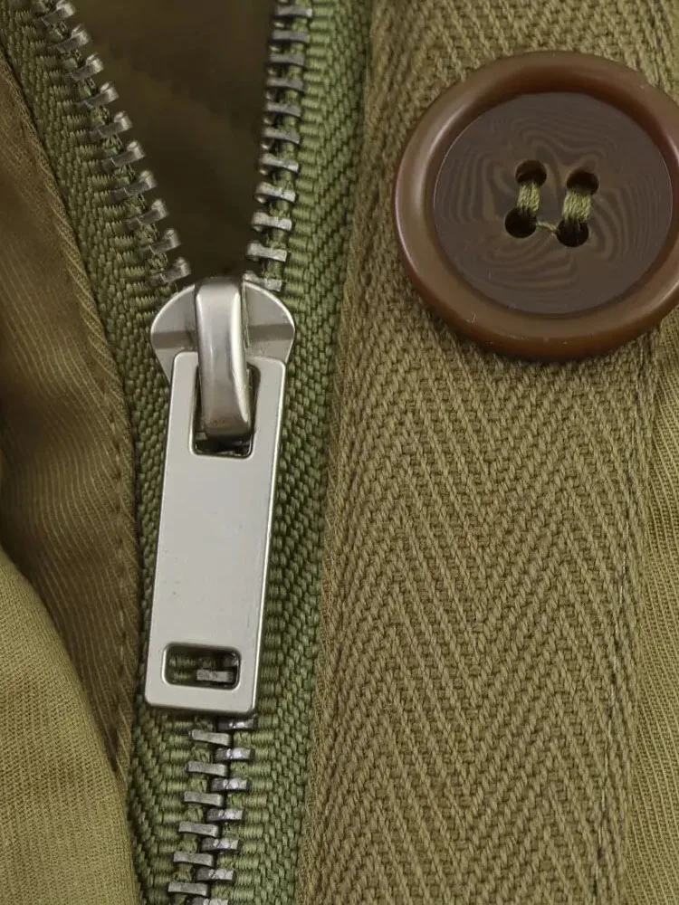 HH 2025 Autumn Women Jacket Zipper Button Pocket Design Long Sleeves High Collar Casual Coat Female Street Style Loose Coat