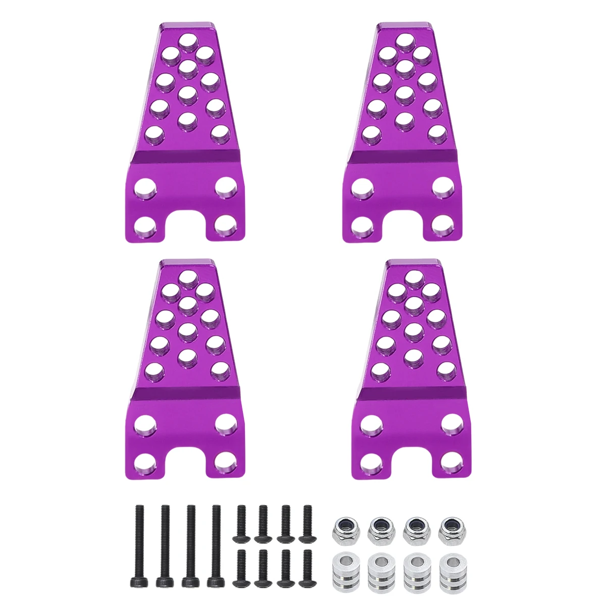 4Pcs Aluminum Alloy Adjustable Shock Tower Hoops Lift Mount Bracket for Axial SCX10 RC4WD D90 1/10 RC Crawler Car Upgrade Parts