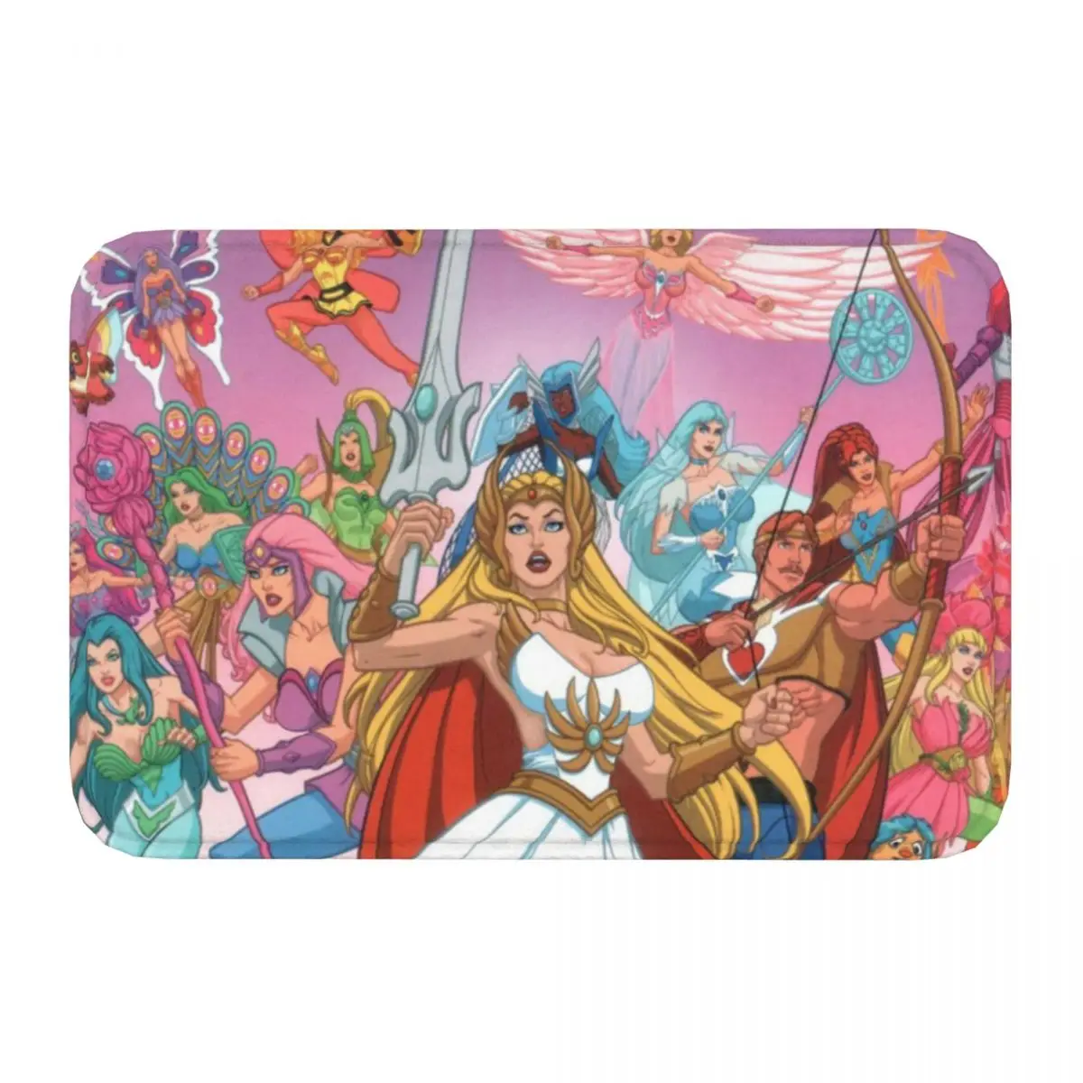 She Ra Princess of Power Glimmer Cartoon Bathroom Mat Characters Doormat Living Room Carpet Entrance Door Rug Home Decoration