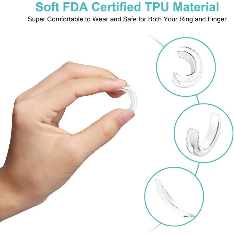 Invisible Ring Size Adjuster for Loose Rings Ring Adjuster Fit Any Rings, Assorted Sizes of Ring Sizer