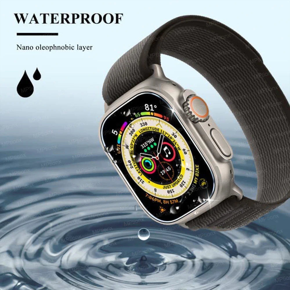 Tempered Glass for Apple Watch Ultra 49mm Screen Protector Anti-Scratch for Apple Watch Ultra 2 Smartwatch