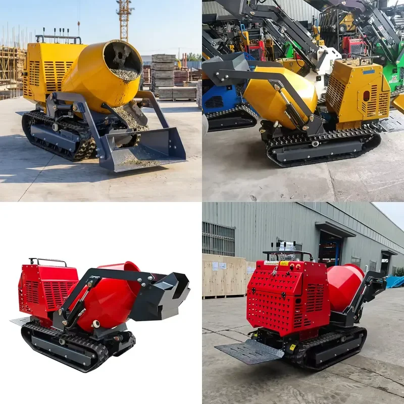 for 7M/h Mobile Volumetric Concrete Mixer Self-installed 500L Hydraulic Hopper Concrete Block Machine Cement Mixer 13.5HP