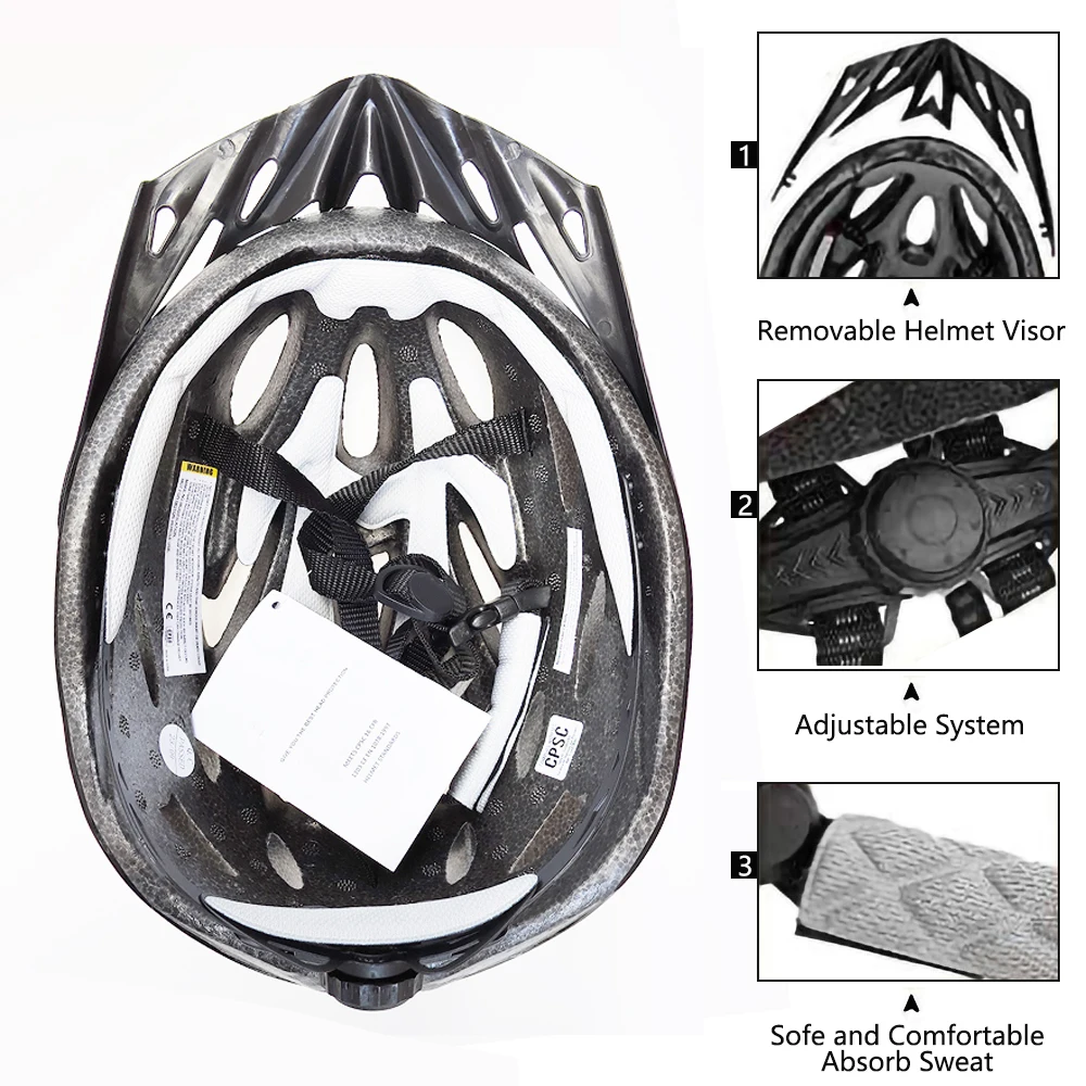 bike helmet visor pattern DaBrim Cycling Classic Brim GRAY which tests helmets at higher speeds than traditional bike helmet certifications Lightweight Cycling Helmet with Magnetic