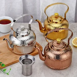 SANQIAHOME Antique 1400-1800ml Stainless Steel Teapot with Infuser