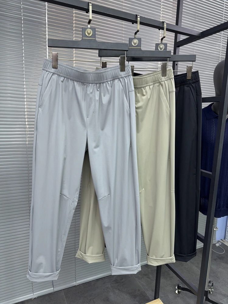 

Удобные свободные повседневные брюки для мужчин, летние крутые чувственные эластичные талии, зауженные прямые брюки Faion Urban Sle