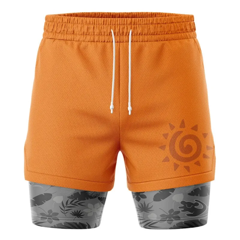 Double-layer Men's Summer Casual Shorts, Loose and Breathable Quick-dry Pants