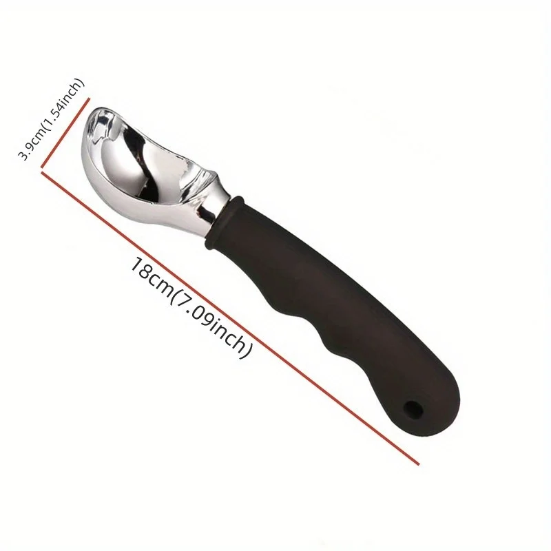 Cuchara para helado de acero inoxidable con mango cómodo, excavadora duradera de bolas de fruta de acero inoxidable 304 para sandía y hielo C