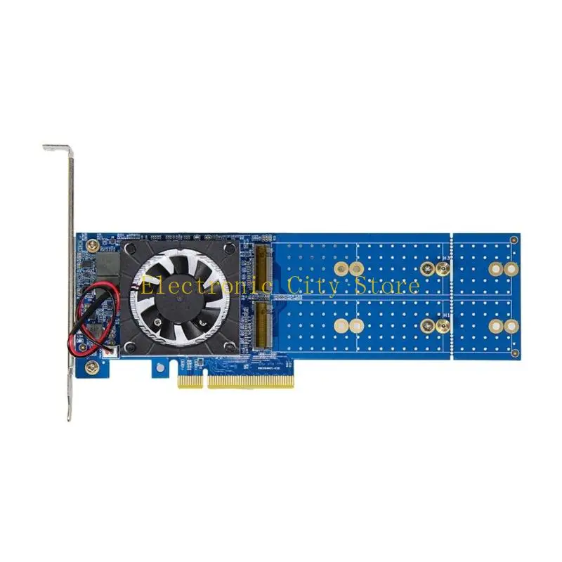 سرعة محول PCIE4.0 x16 مع مروحة هادئة 40 مم تدعم 4x M.2 SSDS HU8D