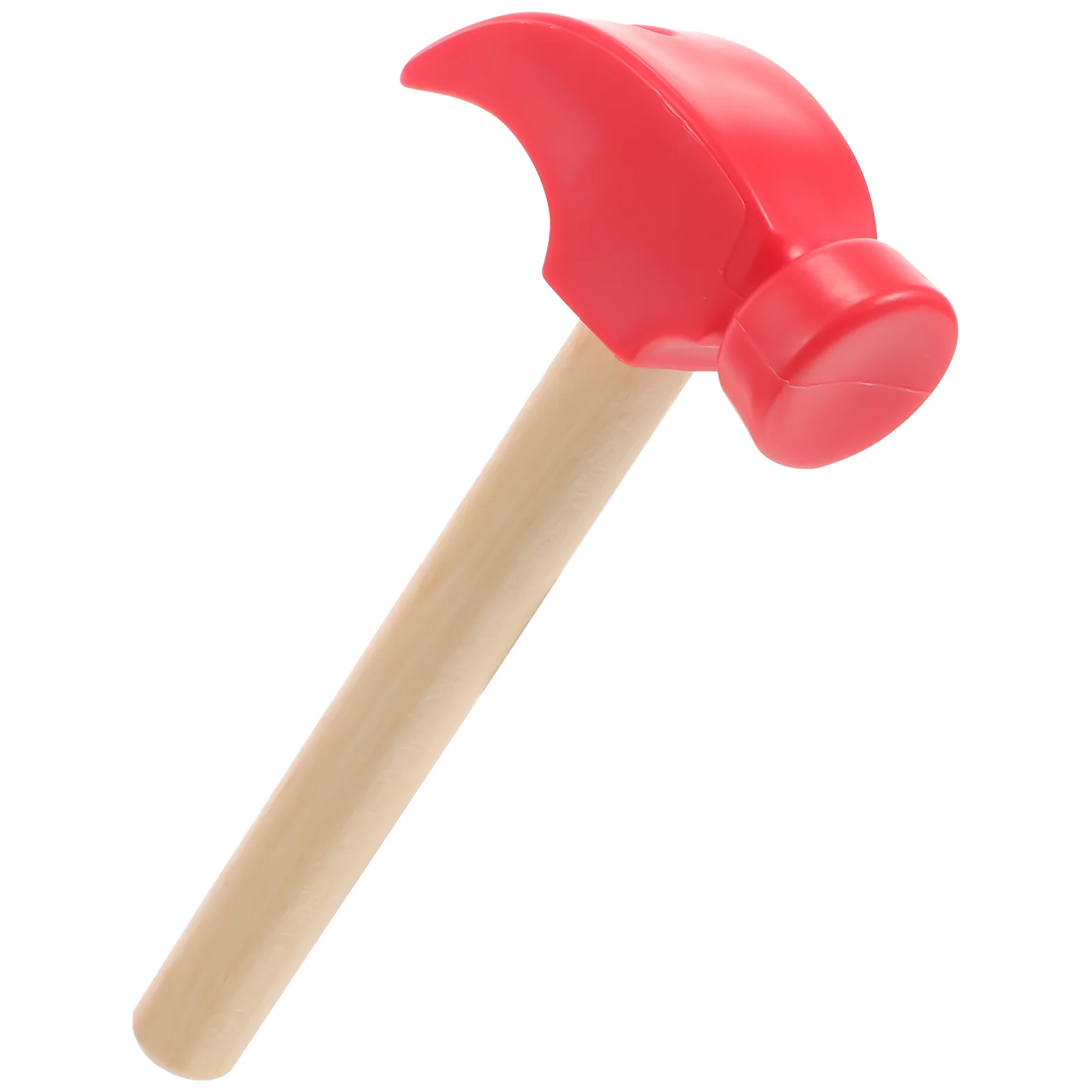 Jouets de plein air pour tout-petits, petit marteau en bois simulé, accessoires d'outils pour enfants, rouge