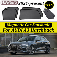 LINNUNU Magnetic Car Sunshade Side Window Curtain Mesh Summer Sun Shade UV Protection For AUDI A3 4th gen Hatchback 2021-2025
