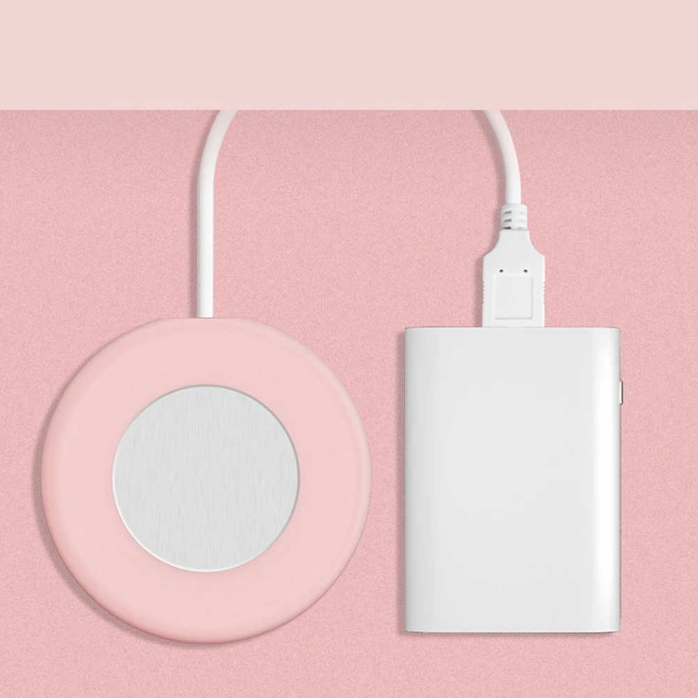 ABLN-Smart Koffiekopje Warmer Elektrische mokverwarmer voor melkthee Voedsel Draagbare verwarming Coaster Auto-Off Cup Warming Pad Herbruikbaar -P
