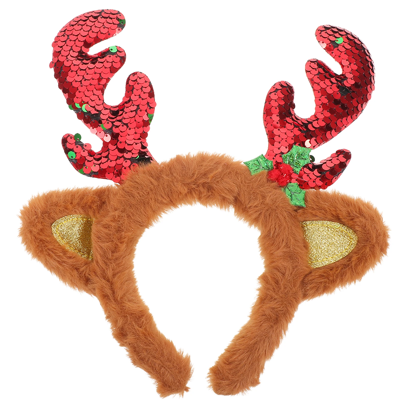

Reindeer Antler Headban Plush Softfor Christmas Ears Hair Accessory Women Girls Costume Prop for Sweater Parties Photo Booths