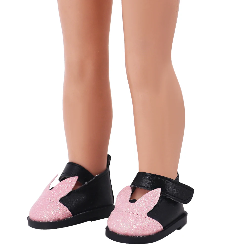 Zapatos de lentejuelas para muñecas, zapatos de PU de 5,5 Cm, aptos para Wellie Wisher de 14,5 pulgadas, Paola Reina de 32-34Cm y 20CM de algodón,