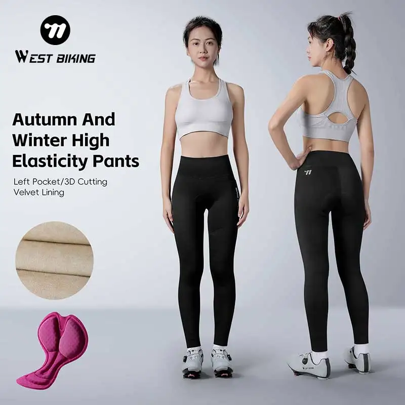 

Cycling Tights & Pants for Women Men Velvet Thermal Bicycle Long Bib Pants Mountain Bike Warm Breathable Riding Clothing