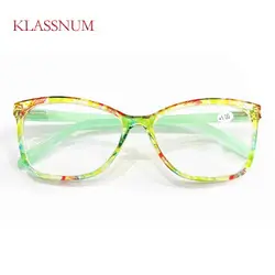 KLASSNUM occhiali da lettura Vintage Cat Eye occhiali da vista Anti-blu in resina ottica occhiali da vista presbiopia occhiali da Computer da 0 a + 6