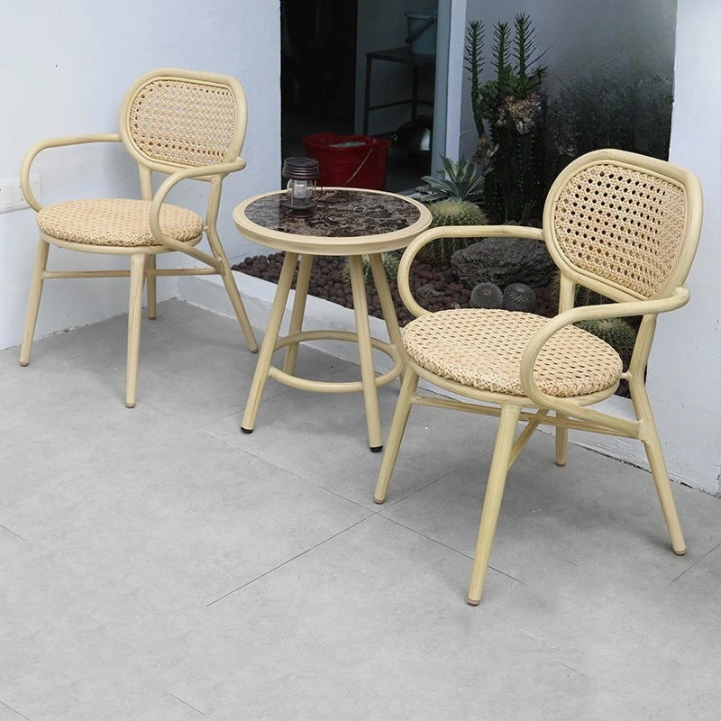 Outdoor tables and chairs Courtyard Open-air balcony Leisure garden Internet celebrity B & B Waterproof small coffee table