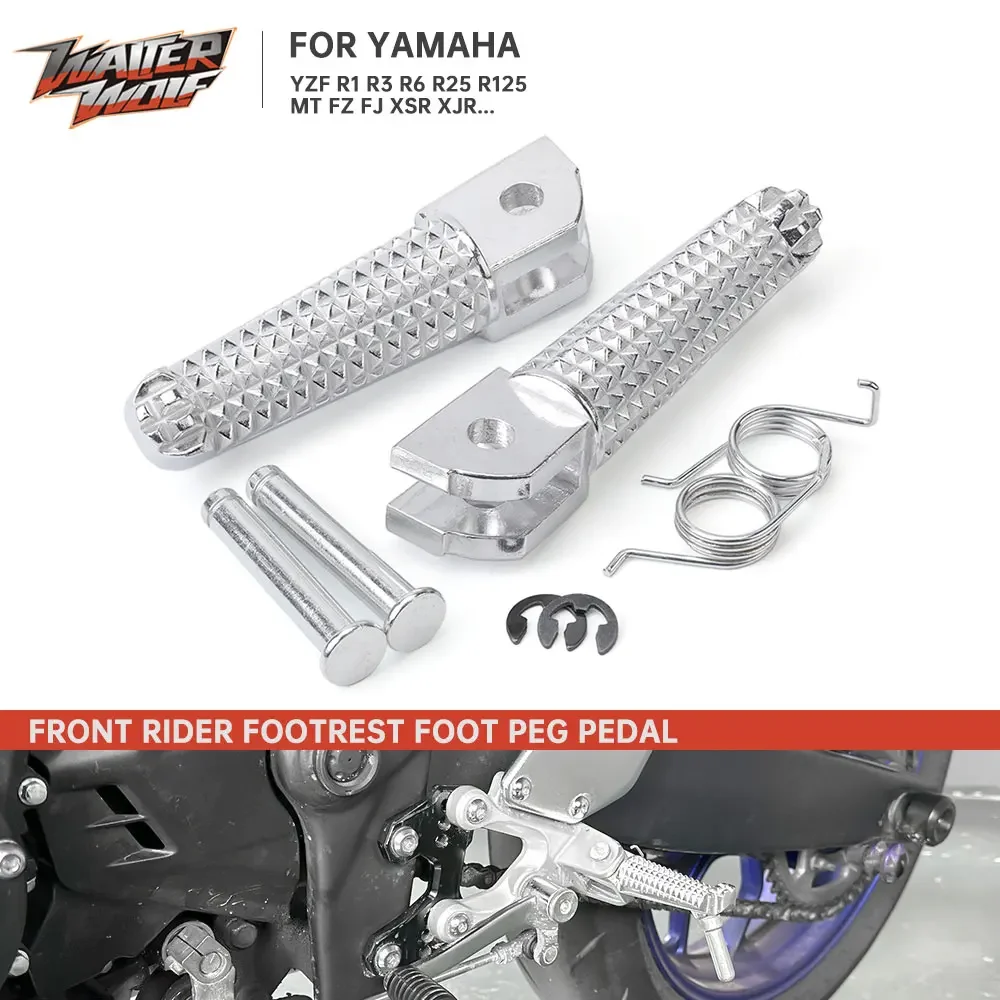 MT07 MT09 Front Footrest Foot Peg For YAMAHA MT03 MT10 MT25 MT 125 YZF R3 R25 R125 FZ1 FZ6 FZ8 XJ6 XJR1300 Motorcycle Foot Pedal