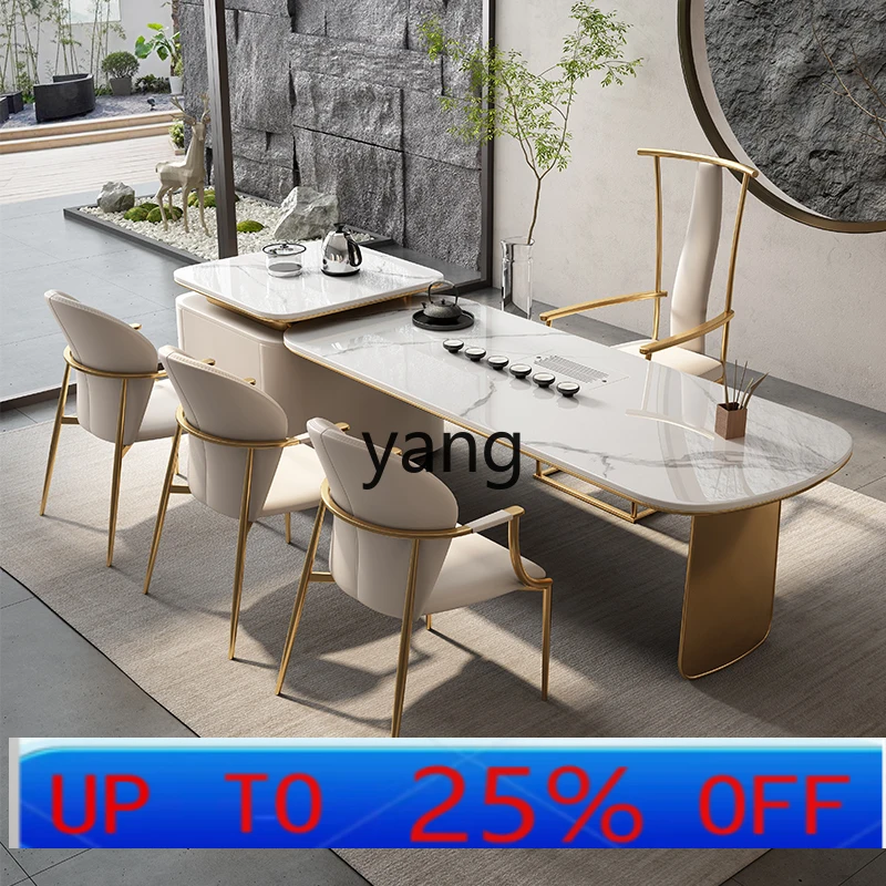 

Чайный столик из каменной плиты L мм, офисный чайный столик и комбинация стульев, современный простой чайный столик