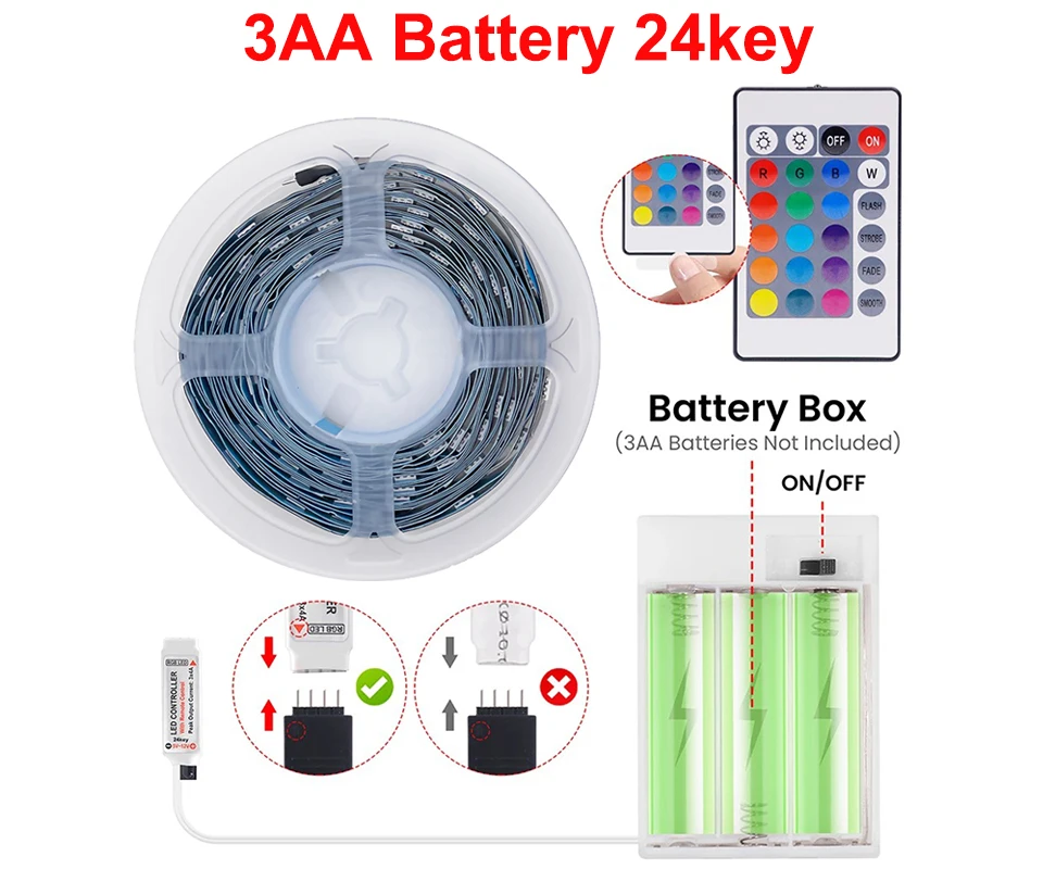 5M Batterij RGB LED Stripverli - Decor Lighting Hours recensie en prijs