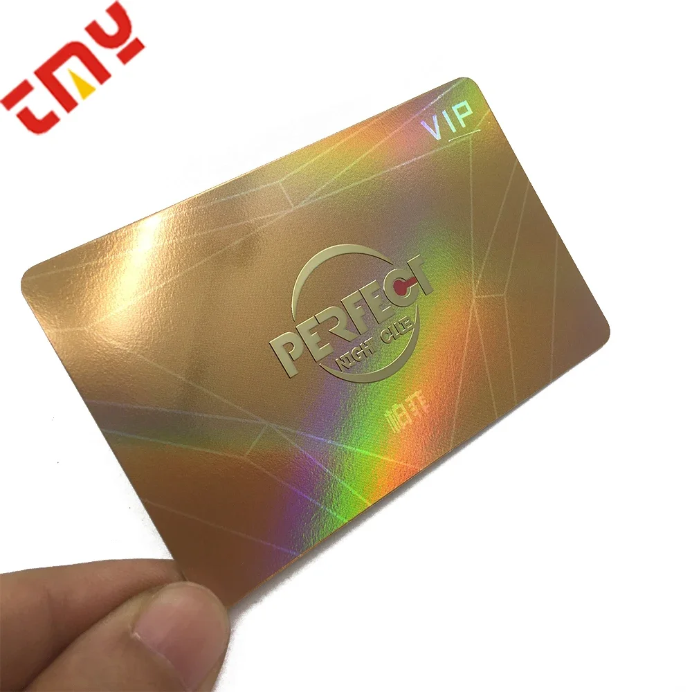 

Wholesale Custom Logo Pvc Printing Embossed Hologram Business Card