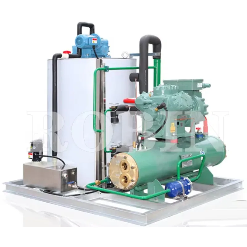 Industrial Flake Ice Machine Commercial Ice Flaker Maker Energy Efficient Stainless Steel Ice Making Machine for Seafood Process