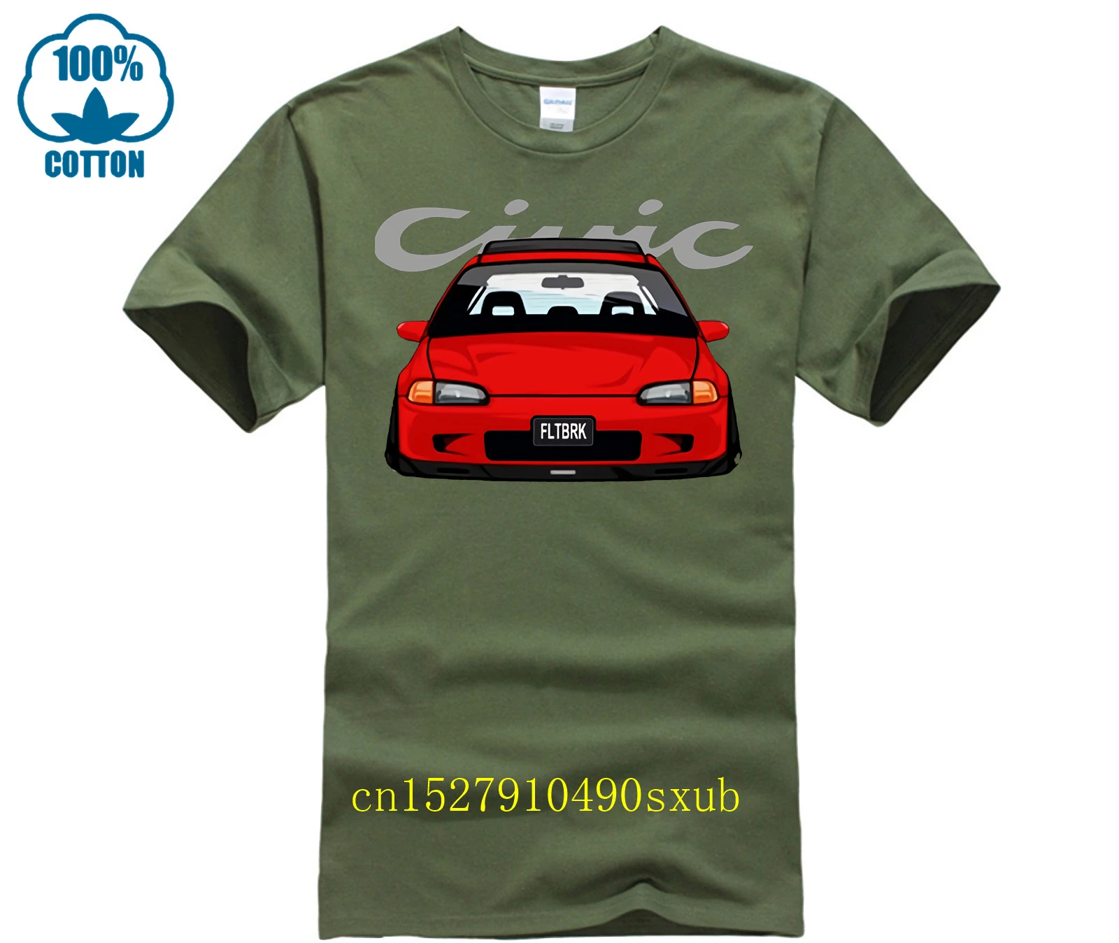 NEW T SHIRT CIVIC EG 1991 1995 FIFTH GENERATION CUSTOM cotton Base Shirt Mens High Quality