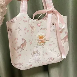 Borsa a tracolla in tela Tote Bag borsa a mano da donna Unsiex borsa a tracolla Multi tasca borsa per studenti