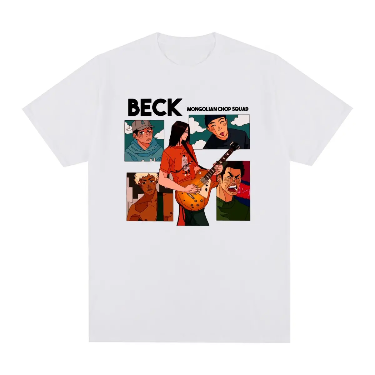 BECK Vintage T-shirt Classic Hot Anime Nostalgia Aesthetic Y2k Street Fashion Cotton Men T shirt New Tee Tshirt Womens Tops