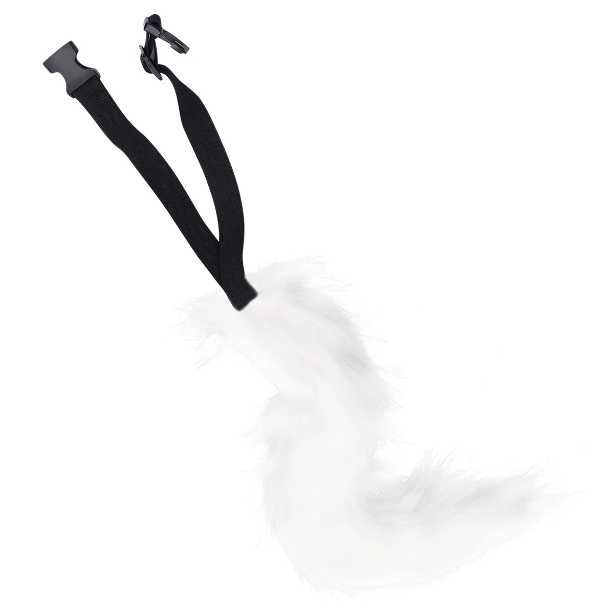 

Fox Tail White Adjustable Elastic Waist Bendable For Cosplay Halloween Party Costume Dance Photo Prop Faux Tail