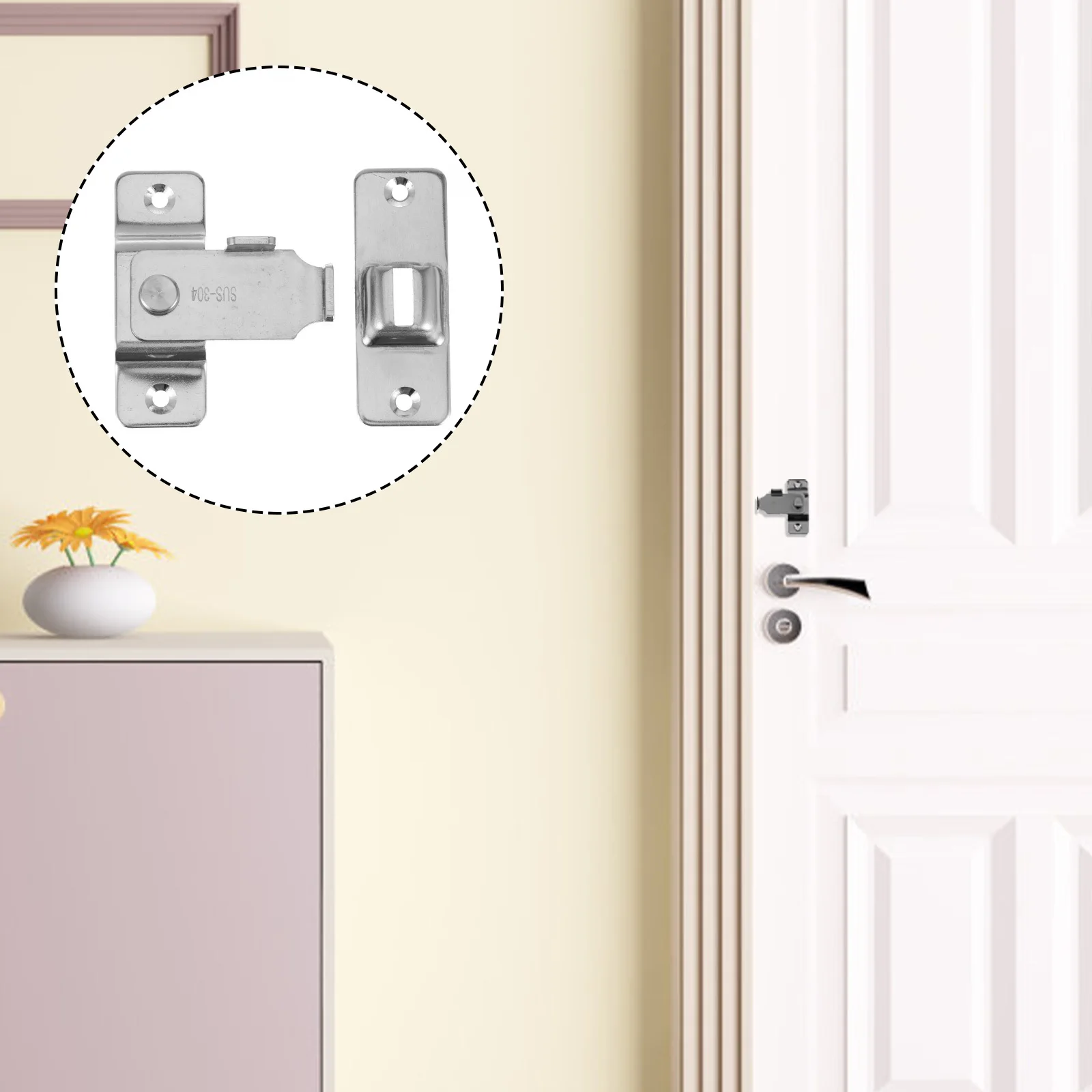 

Stainless Steel Latch Lock For Door Heavy Duty Bolt Right Durable 90 Degree Door Bolt For Wood Doors Garage