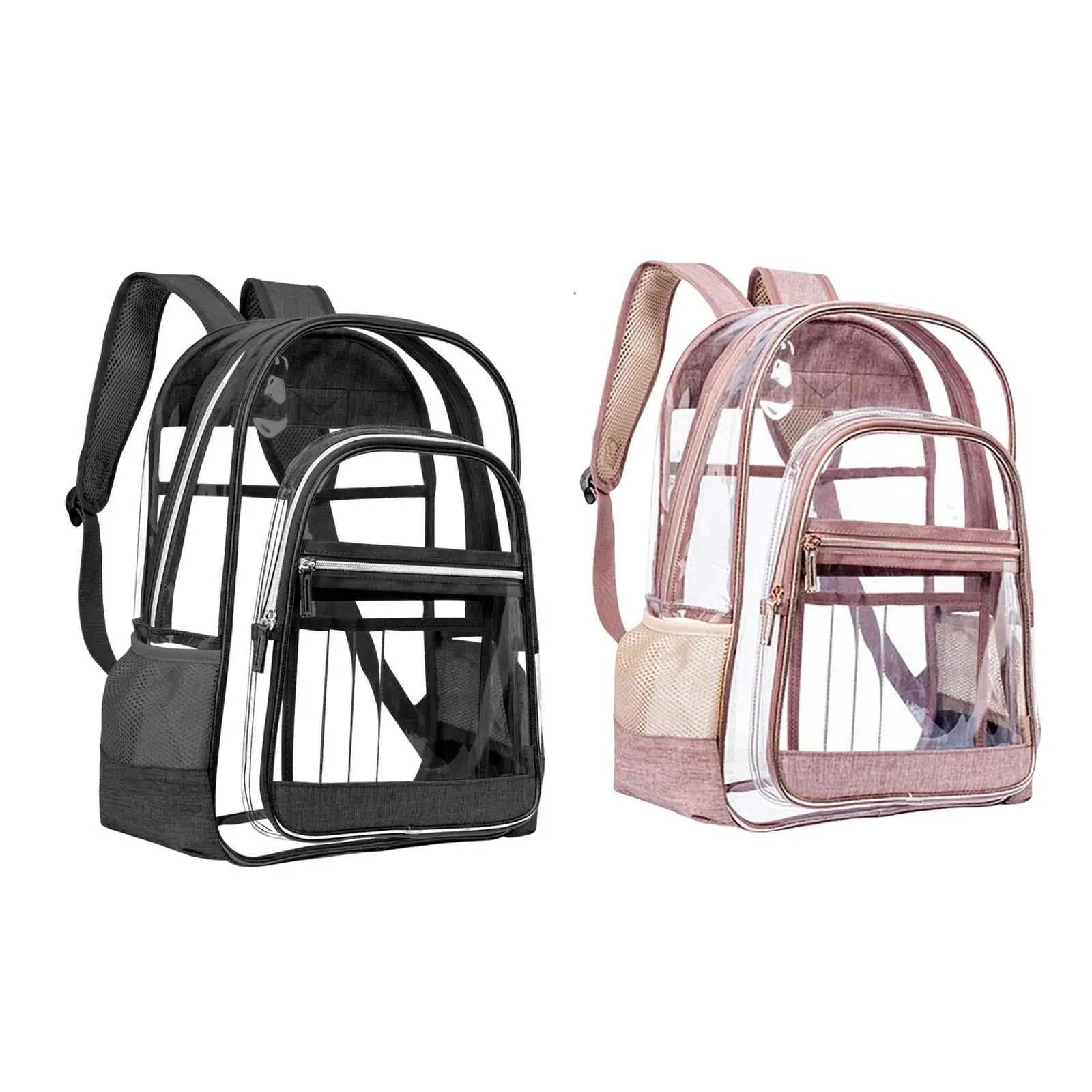 PVC Transparent Backpack, Portable Unisex with Adjustable Shoulder Strap Fashion