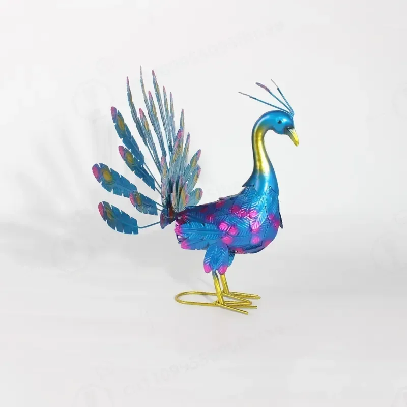 Beautiful Large Metal Peacock Statue Sculpture Garden Courtyard Art Home Decoration Ornament Bird