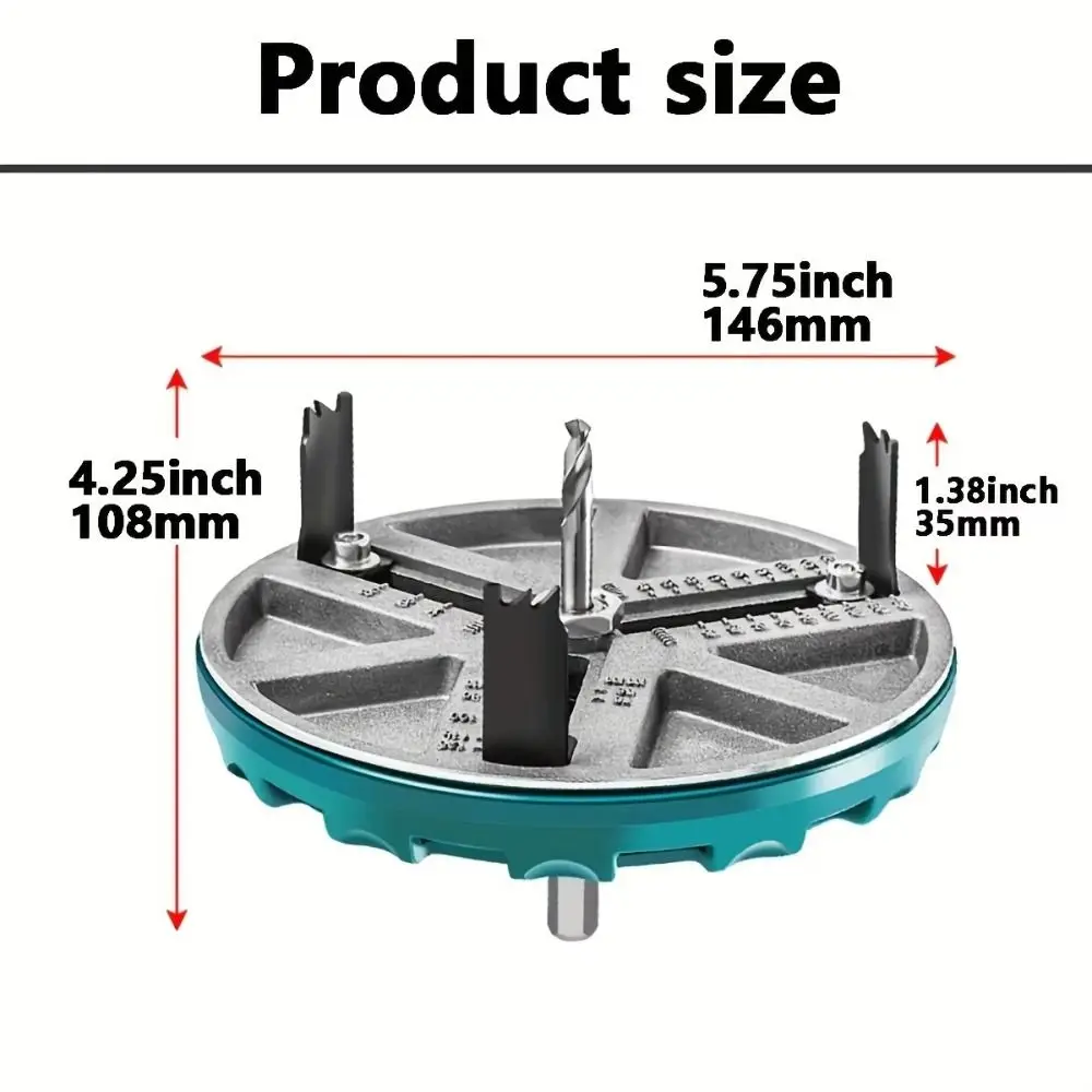 New Multifunctional Adjustable Opener Universal Diameter 45mm-130mm Woodworking Hole Round Hole Opener