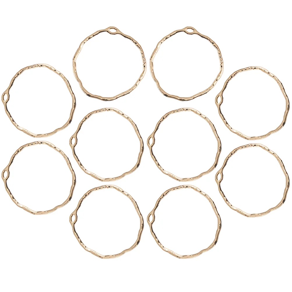 

10Pcs Alloy Accessories Irregular Circle Oval Pendants Necklace Bezels Charms DIY Materials Necklace Bracelet Charms