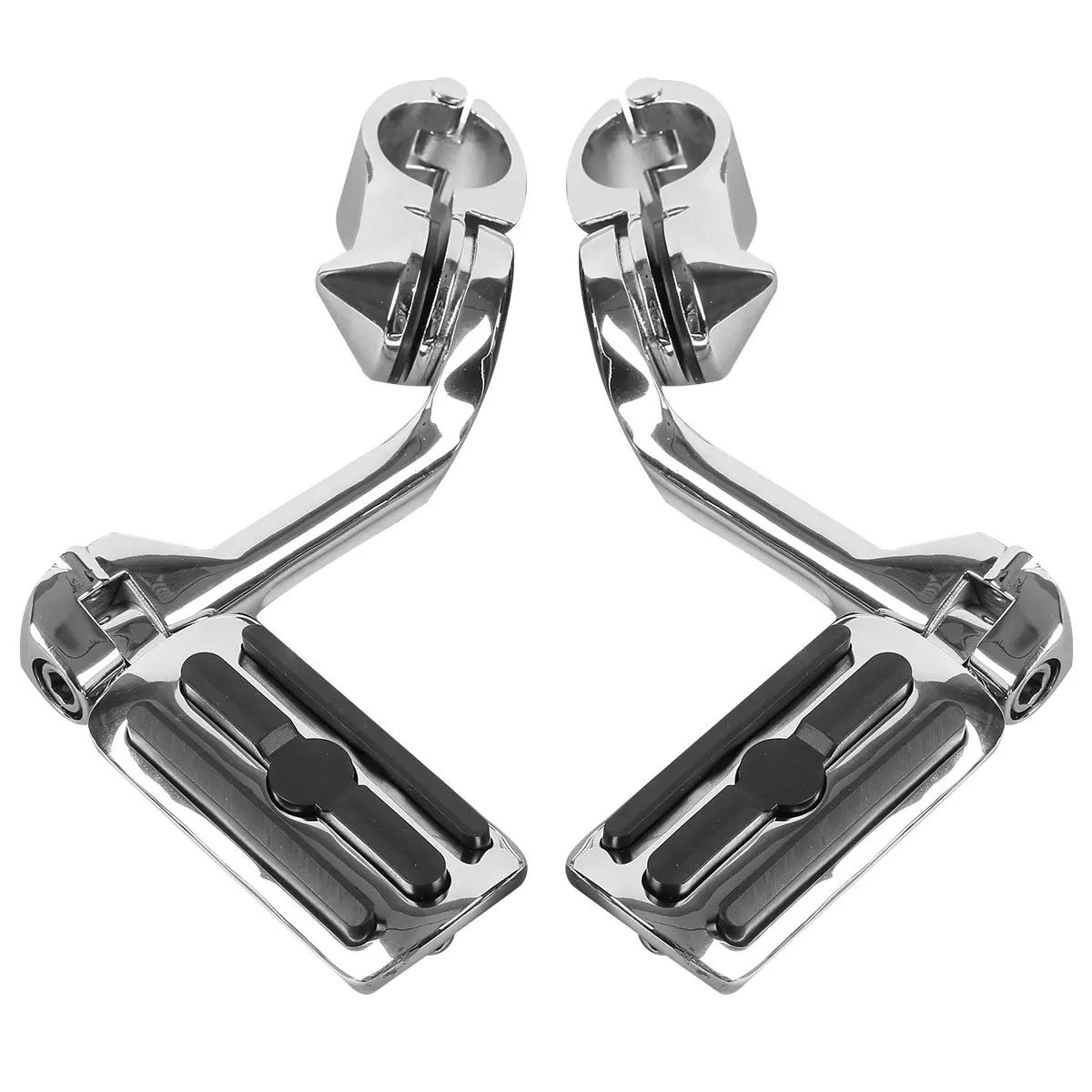 

Adjustable Highway Foot Pegs Footrest 1 1/4" Long Angled Mount Kit Fit Fit For Harley 32mm Engine Guards