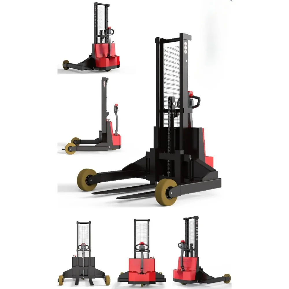Electric stacker pedestrian loading and unloading forklift
