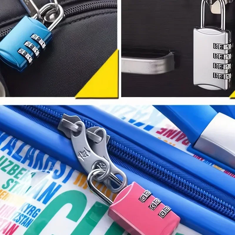 Mini Gym  4-digit Password Lock Student Dormitory Cabinet Backpack Suitcase Drawer Zipper Password Lock Hanging Lock