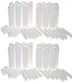 10 Sets  Inhaler Stick Essential Oil Aromatherapy White Nasal Inhaler Tubes Empty Blank Nasal Inhalers For Essential Oils