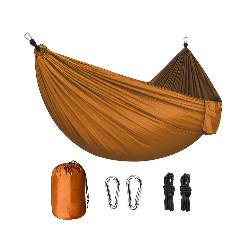Nylon Camping Hammock Chair - Double Or Single Sizes W/Tree Straps And Attached Carry Bag - Portable for Travel/Backpacking/Beac image 5