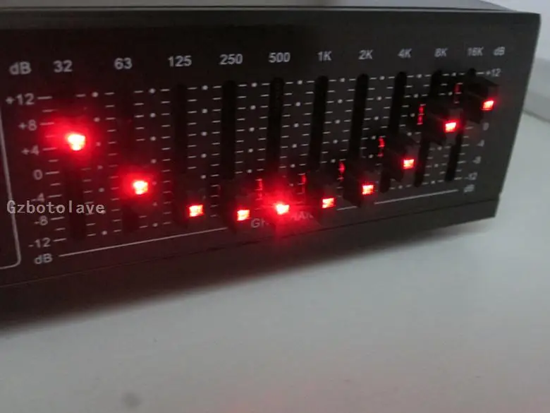 HIFI الرقمية التحكم عن بعد بلوتوث HD مضخم ستيريو EQ التعادل عالية منخفضة التعادل موالف ستيريو المنزل المزدوج 10 قطاعات